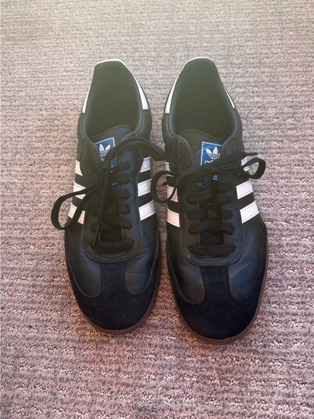 adidas Black Sneakers with White Three-Stripes